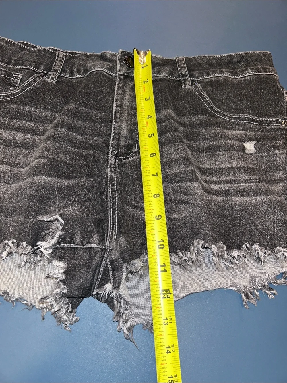 Distressed Black Denim Women’s Shorts